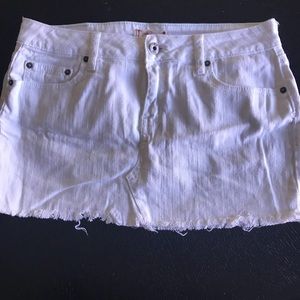 White Jean mini skirt